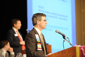 Jay Kaplan at Podium